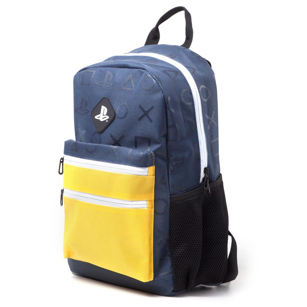 Playstation Symbols Blue & Yellow Backpack