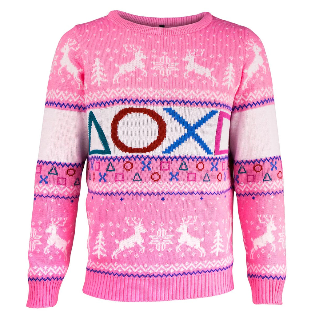 Playstation Pink Knitted Christmas Jumper