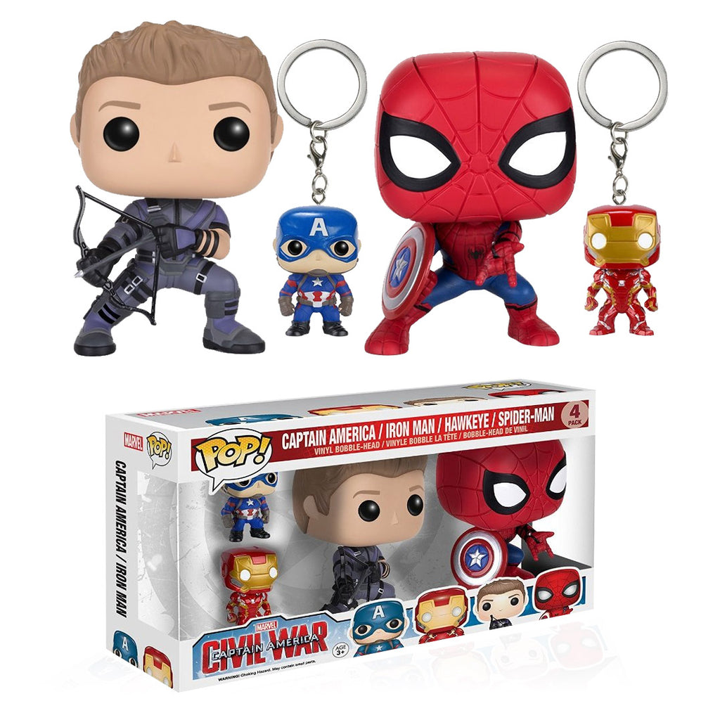 Captain America: Civil War Spider-Man Funko Pop! Vinyl 4 Pack