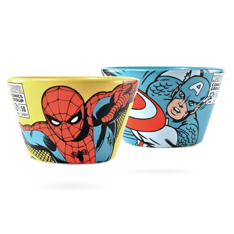 Spider-Man & Captain America Ceramic Bowl Set