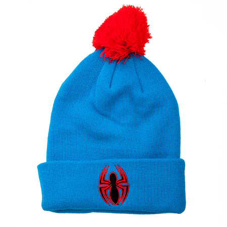 Spiderman Blue Knit Bobble Hat