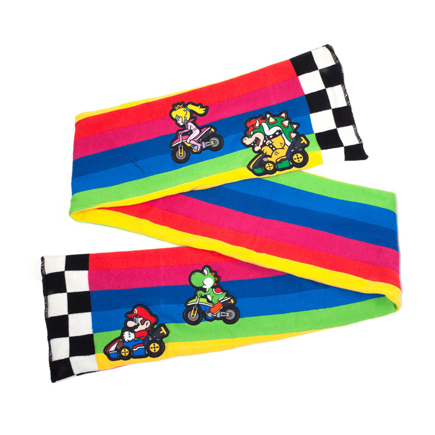 Mario Kart Rainbow Road Scarf
