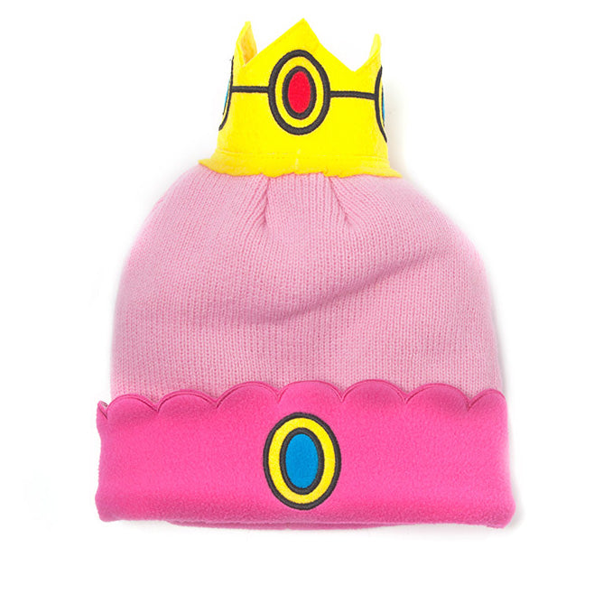 Super Mario - Princess Peach Pink Crown Beanie Hat
