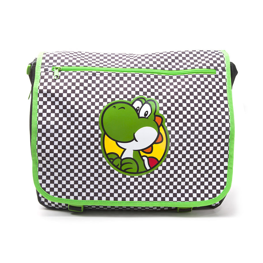 Super Mario Premium Yoshi Checkered Messenger Bag