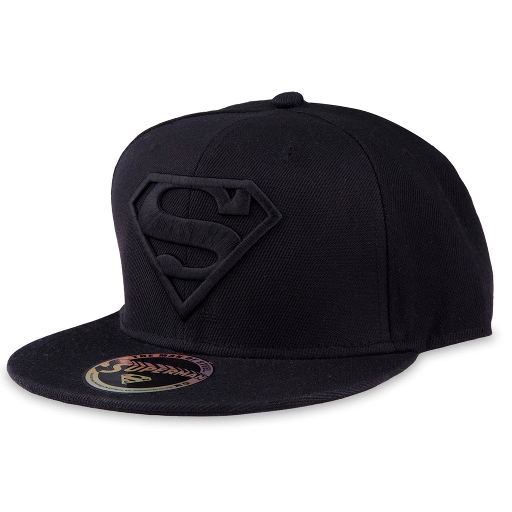 Superman Stealth Black Snapback Cap
