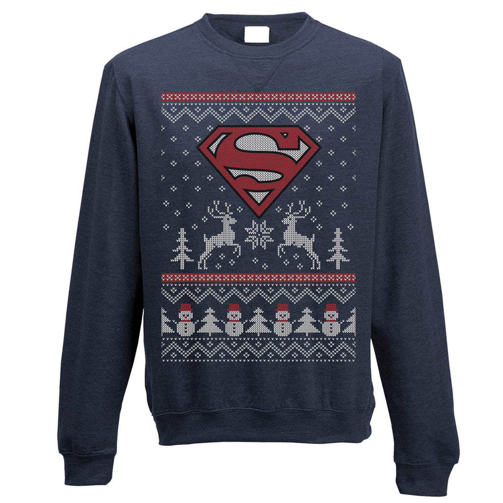 Superman Reindeer Christmas Jumper-Medium