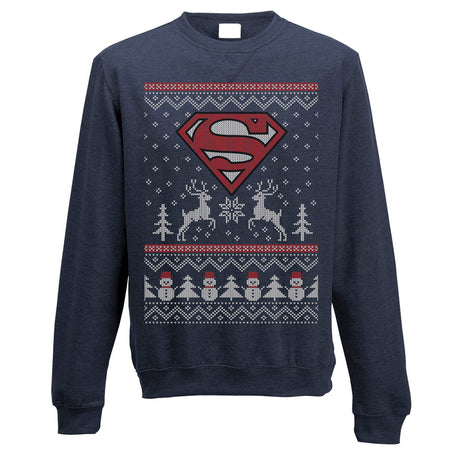 Superman Reindeer Christmas Jumper-Medium