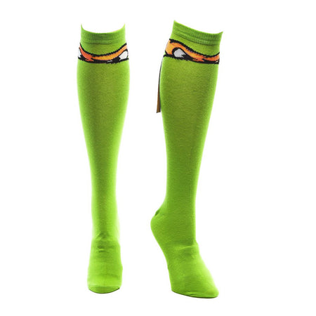 Teenage Mutant Ninja Turtles Mike Knee High Socks with Orange Ribbon