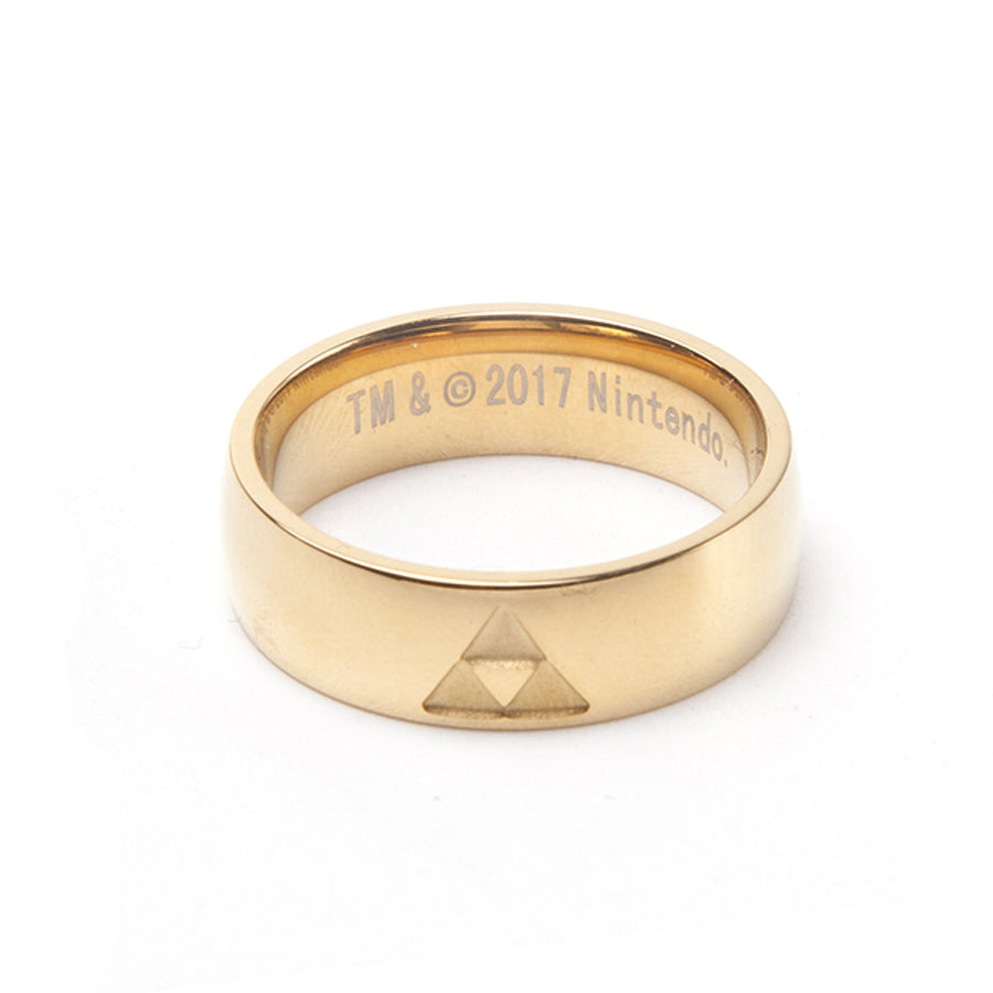 The Legend of Zelda Golden Band Ring with Triforce Logo