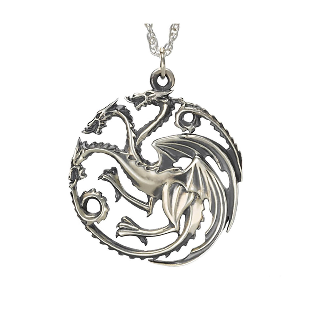 Game of Thrones House Targaryen Sterling Silver Dragon Sigil Pendant