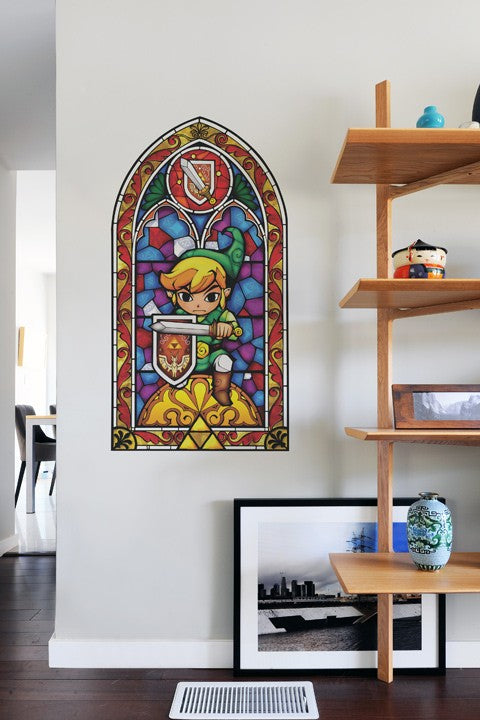 Zelda Stained Glass Wall Decal (Sword)